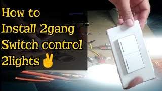 How to install 2 gang switch tagalog basic house wiring [upl. by Eded]