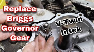 Easily Replace Briggs Governor Gear VTwin Intek Engine with Taryl [upl. by Nairda]