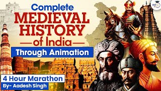 Complete History of Medieval India in 1 Hour  SMART Revision through Animation  UPSC 202324 [upl. by Gwyneth767]