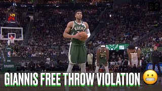 Giannis Gets Hit With Another 10 Second Free Throw Violation [upl. by Blancha111]