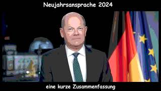 Bla bla bla Kurze Zusammenfassung der Neujahrsansprache 2024 unseres Bundeskanzlers Olaf Scholz [upl. by Germayne]