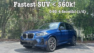 BMW X3 M40i LCI POV Drive exhaust revs launch control walk around drivers assist test [upl. by Maryann186]