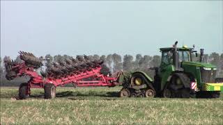 John Deere amp Gregoire Besson ploughing 2019 [upl. by Avehstab]