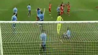 World Cup 2010 Luis Suarez Dramatic Handball [upl. by Hgalehs874]