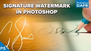 How to turn a SIGNATURE into a WATERMARK in PHOTOSHOP  Start to finish tutorial [upl. by Atnoved]