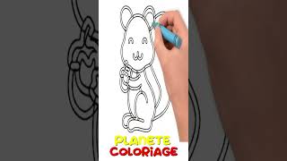 UN ÉCUREUIL Coloriage  Planète coloriage [upl. by Dlorej]