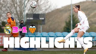 📽️ HIGHLIGHTS  Real Madrid 31 Valencia  Asllani hattrick  Primera Iberdrola [upl. by Cianca497]