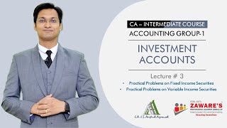 CAIntermediate Accounting  INVESTMENT ACCOUNTS  Lecture3 Fixed amp Variable Income Securities [upl. by Suedama]