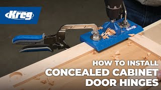 How To Install Concealed Cabinet Door Hinges [upl. by Ahsieit]