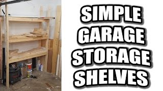 How to Build Simple Garage Storage Shelves  Scrap Wood Storage [upl. by Kaila]