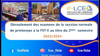 Déroulement des examens à la FSTE  cas du module de Langues et Communication [upl. by Perkins612]