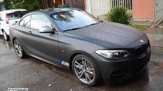 BMW 235i serie 2 forrado de vinil 3m negro mate por glaubenwraps en guadalajara [upl. by Nrubliw]