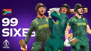 Record Breakers All 99 South Africa sixes at the Cricket World Cup 2023 [upl. by Tommi668]