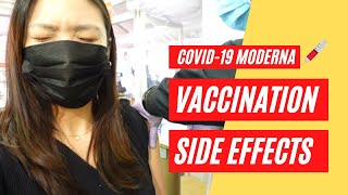 Review COVID19 Moderna Vaccine Side Effects After First Dose vs Second Dose May 2021 [upl. by Oeak]