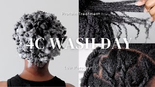 When Last did YOU do a Protein treatment 4c Low Porosity Wash Day [upl. by Werdnael]