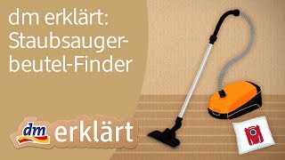 dm erklärt StaubsaugerbeutelFinder [upl. by Veradi546]