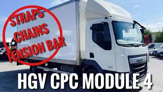 HGV  Lorry Driver CPC  Module 4 Test 2024 Straps amp Chains [upl. by Joliet]