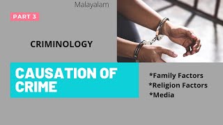 Causation of Crime Criminology  Family  Religion  Media [upl. by Turne]