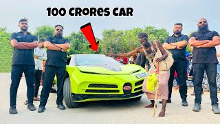 Fake Billionaire Beggar In 100 Crores Bugatti Car Prank 😜 100 करोड़ की कार से हड़कंप मच गया [upl. by Aisekal]