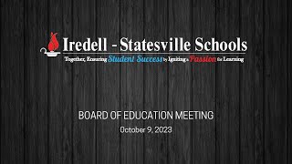 October 9 2023  Board of Education Meeting [upl. by Alyaj]