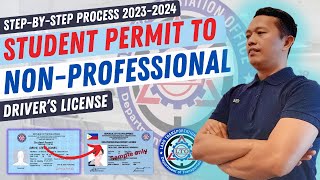 PAANO KUMUHA NG NON PROFESSIONAL DRIVERS LICENSE SA LTO  Student Permit To Non Pro Drivers License [upl. by Anemolif621]