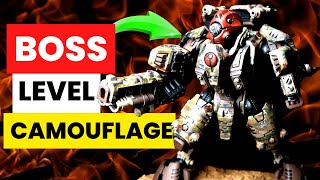 How to paint a camouflage pattern on a model  Tau Ghostkeel Battlesuit [upl. by Yrrat]