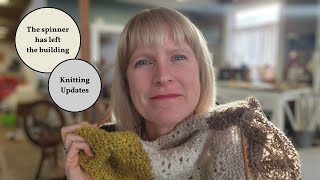 The spinning machine moves wool mill talk and Knitting Updates Episode 94 [upl. by Petras]