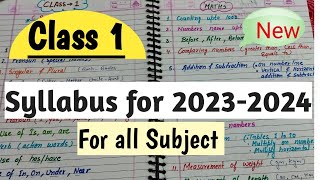 Class 1 syllabus for all subject for 202324।class 1 का पूरा syllabus one vedio।kidzstudyzone247 [upl. by Annayhs248]