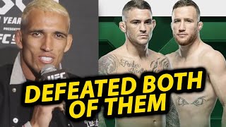 Charles Oliveira on Dustin Poirier vs Justin Gaethje rematch at UFC 291 [upl. by Rockafellow]