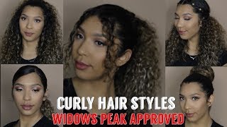 CURLY HAIRSTYLES  WIDOWS PEAK APPROVED  Janae Papotto [upl. by Euqcaj]