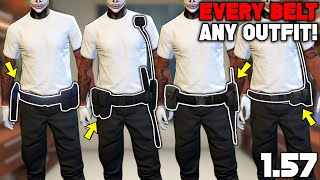 How To Get EVERY BELT On Any Outfit Glitch In Gta 5 Online 157 NO TRANSFER GLITCH Cop Belt amp More [upl. by Topliffe501]