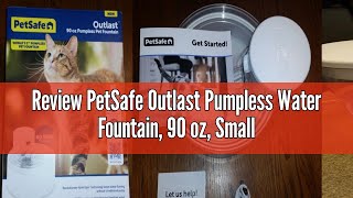 Review PetSafe Outlast Pumpless Water Fountain 90 oz Small Dog and Cat Water Fountain Dishwasher [upl. by Bluma]