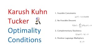 Karush Kuhn Tucker Optimality Conditions [upl. by Blayne]