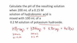 pH calculation neutralization reaction [upl. by Ahcsrop]