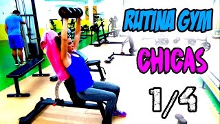 RUTINA GYM SEMANAL PARA MUJERES Tonificar → DÍA 14 Pecho  Hombros  Glúteos [upl. by Arekahs]