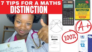 HOW TO GET A DISTINCTION IN MATHEMATICS My Proven Study strategies🇿🇦 [upl. by Aramanta]