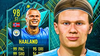 4⭐5⭐ UPGRADE 😲 98 Moments Haaland Player Review  FIFA 22 Ultimate Team [upl. by Nnairahs]