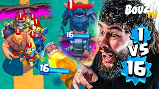 DUEL NIVEAU 1 VS 16 SUR CLASH ROYALE cest hyper serré [upl. by Sibella]