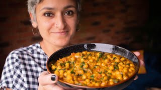 Delicious chickpea spinach curry  Food with Chetna [upl. by Leerzej861]