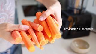 Purée de carottes crue et chaude  au Vitamix [upl. by Ennayhs239]