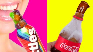 NOUVELLES RECETTES DE CARAMEL GLACÉ EN BOUTEILLE au Coca et aux Skittles [upl. by Phylys]