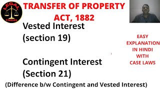 Vested and Contingent interest II Difference between Contingent and vested Interest II Sec19 amp 21 [upl. by Yedrahs907]