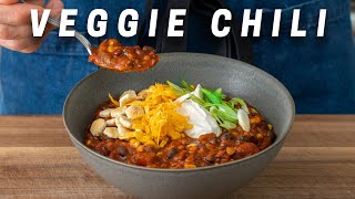 Quick Vegetarian Chili You Wont Miss the Meat  WEEKNIGHTING [upl. by Yerhcaz]