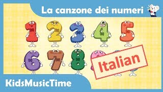 Number song 110 in Italian  La canzone dei numeri  Impara i numeri in italiano  KidsMusictime [upl. by Ahsinut]