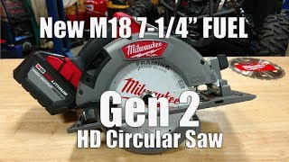 New GEN 2 Milwaukee M18 Fuel 714quot Circular Saw Review 120Ah Battery 273221HD Vs Dewalt Flexvolt [upl. by Yatnwahs]