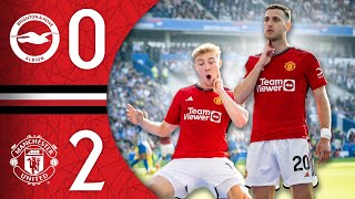 A Win Away On The Final Day 🤩  Brighton 02 Man Utd  Highlights [upl. by Arin]