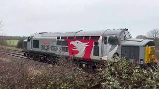 37901 ‘Mirrlees Pioneer’ opens up after passing Wymondham 05012024 [upl. by Sternlight]