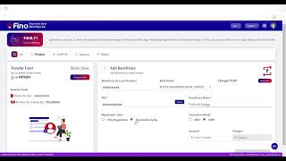 FinoLiteDMTRemitterBeneficiary Addition Transaction [upl. by Ohare]