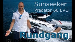 Exklusive Yachttour Sunseeker Predator 60 Evo  Luxus und Leistung auf dem Meer [upl. by Arhoz]