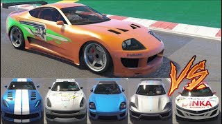 GTA 5  Top Speed Drag Race Jester Classic vs ALL Sports Cars [upl. by Adabel]